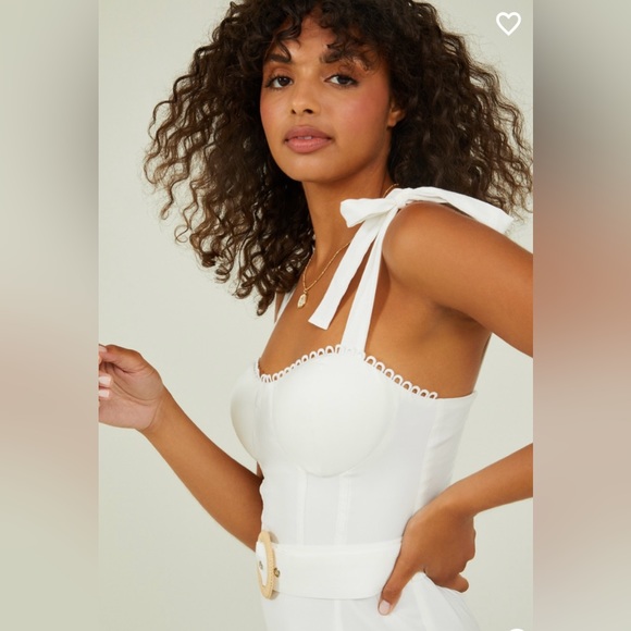 NWT Altar’d State Naomi Ruffle Maxi Dress White Large - Picture 2 of 7